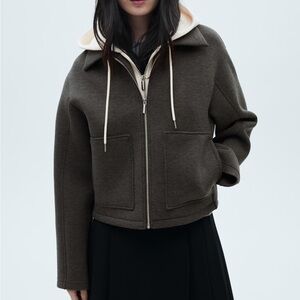 MANGO combined hoodie scuba grey small S